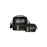 Kit Escolar Lancheira Térmica + Estojo Box Snoopy - Preto
