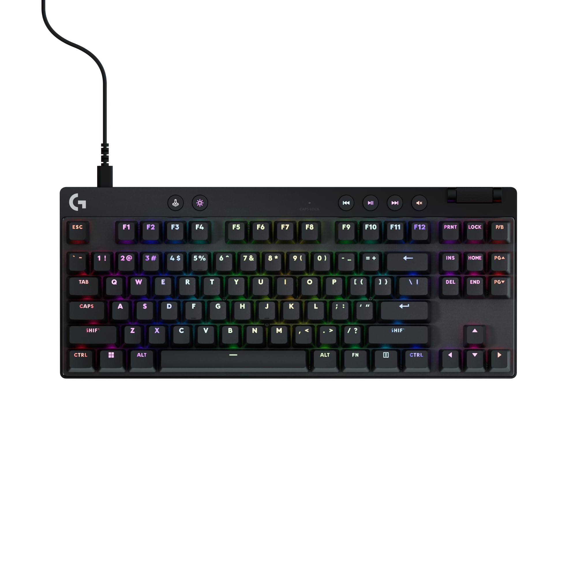 Imagem do produto Teclado Mecânico Gamer com fio Logitech G Pro X TKL Rapid Switch Brown Tactile - Preto em Carrefour