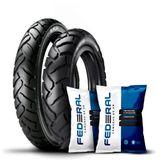 Kit Pneu Ira Bunker 90/90-21 + 120/90-17 Xt600 + 2 Câmaras