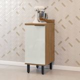 Balcão Para Cozinha 1 Porta Toscana Espresso Móveis Freijó/off White