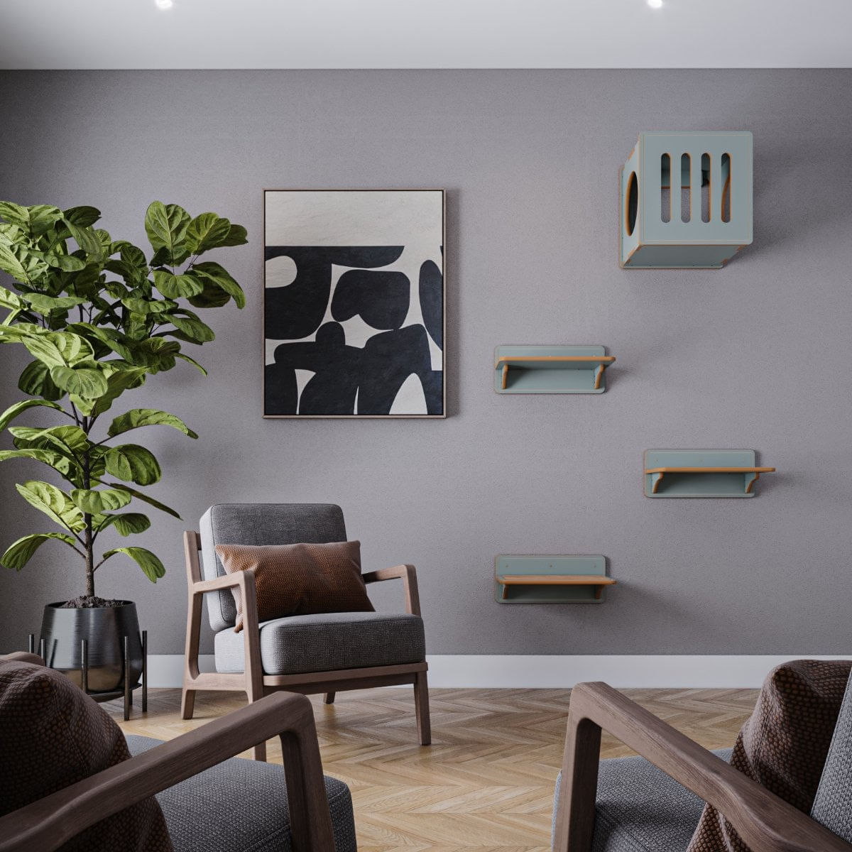 Prateleira Para Gatos Frédy Grande Verde