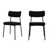 Kit 2 Cadeiras Para Sala De Jantar Mona Espresso Móveis Preto 734/preto