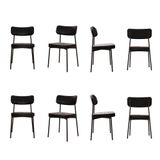 Kit 8 Cadeiras Para Sala De Jantar Mona Espresso Móveis Preto 734/preto