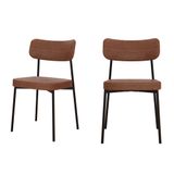 Kit 2 Cadeiras Para Sala De Jantar Mona Espresso Móveis Whisky 731/preto