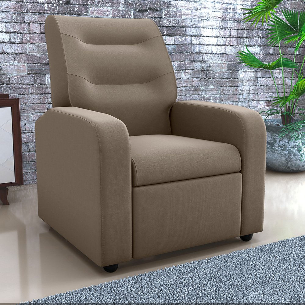 Poltrona Para Sala De Estar Reclinável Classic Light Capuccino