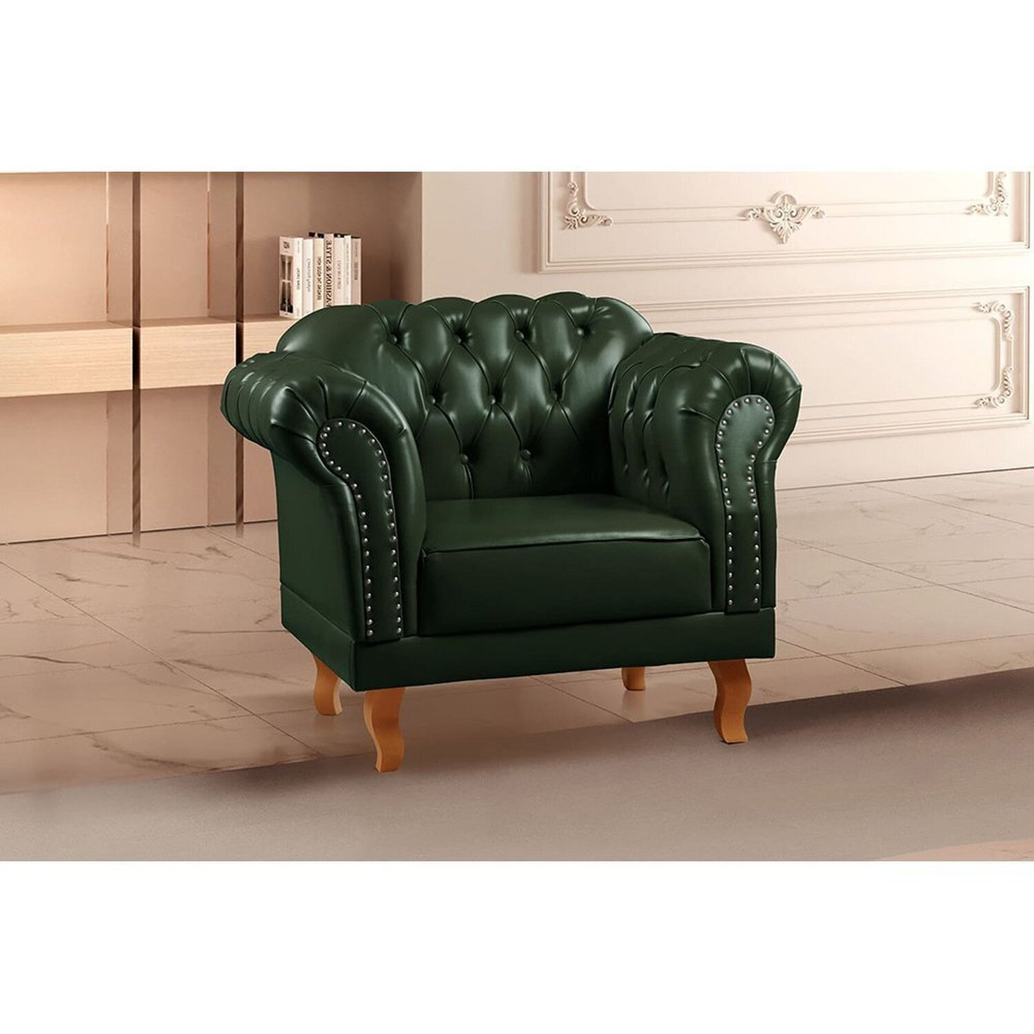 Kit 2 Poltronas Duque Chesterfield Verde