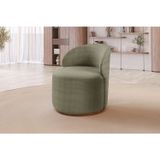 Poltrona Curva Moderna Brenda Design Arredondado Verde