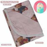 Manta Dupla Face 90x90cm Malha Estampada Bambina