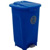 Lixeira Para Coleta Seletiva Com Pedal Tramontina T-force Em Polipropileno 50 L