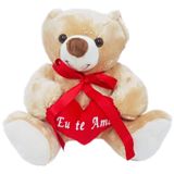 Pelucia Urso Leli Apaixonado Doce De Leite 25cm Santa Klaus
