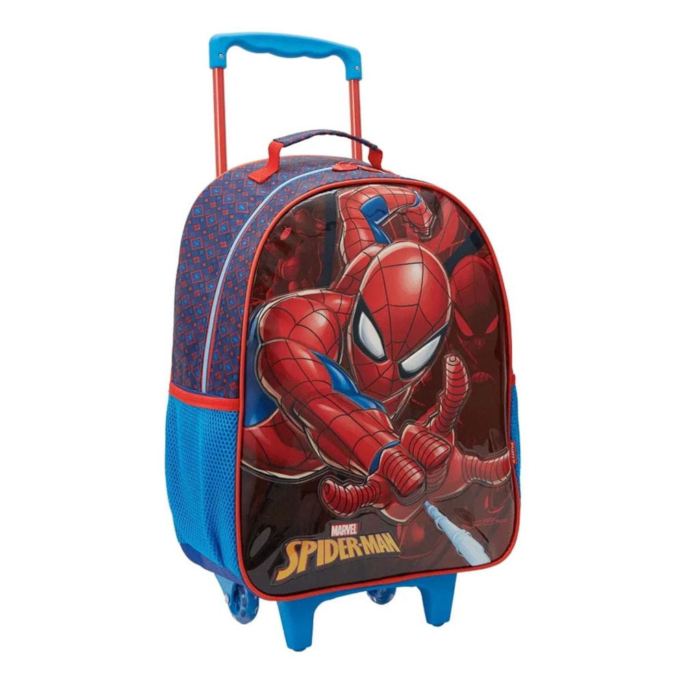 Mala Com Rodas 14 Spiderman Blue Basic