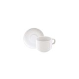 Conjunto Xícara E Pires De Chá Tramontina Paola Em Porcelana, 240ml Tramontina