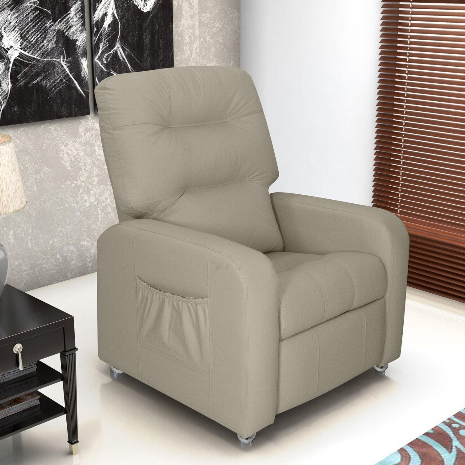 Poltrona Do Papai Reclinável Azera Bege