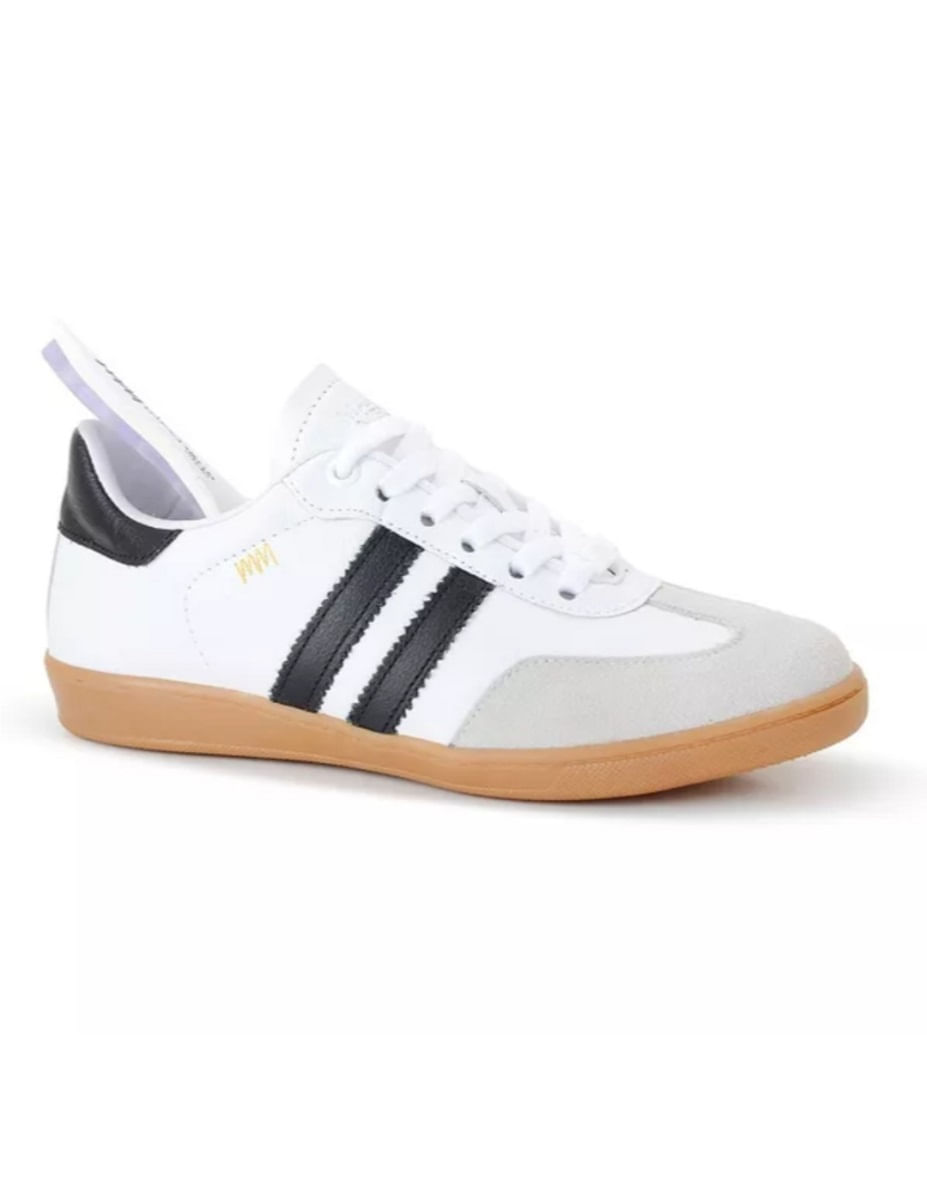Tênis Feminino Em Couro Emma Marina Mello Branco Preto Street