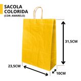 10 Sacola De Papel Kraft Presente Colorida 23,5x10x31,5cm