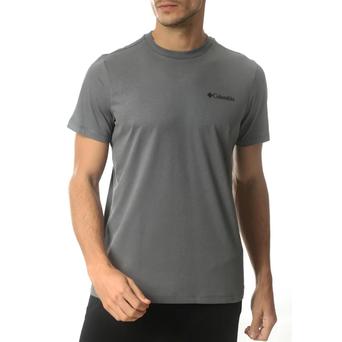 Camisa Gg Basica Columbia Cinza Manga Curta 100% Algodão