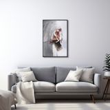 Quadro Decorativo Religioso Mão De Deus Pai Com 1 Tela Cm Ou Cm De Parede Para Sala Quarto Hall 60cm Com Vidro Preto