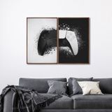 Quadro Decorativo Controle De Vídeo Game Com 2 Telas De Parede Para Sala Quarto Escritório 60cm X 90 Sem Vidro Marrom