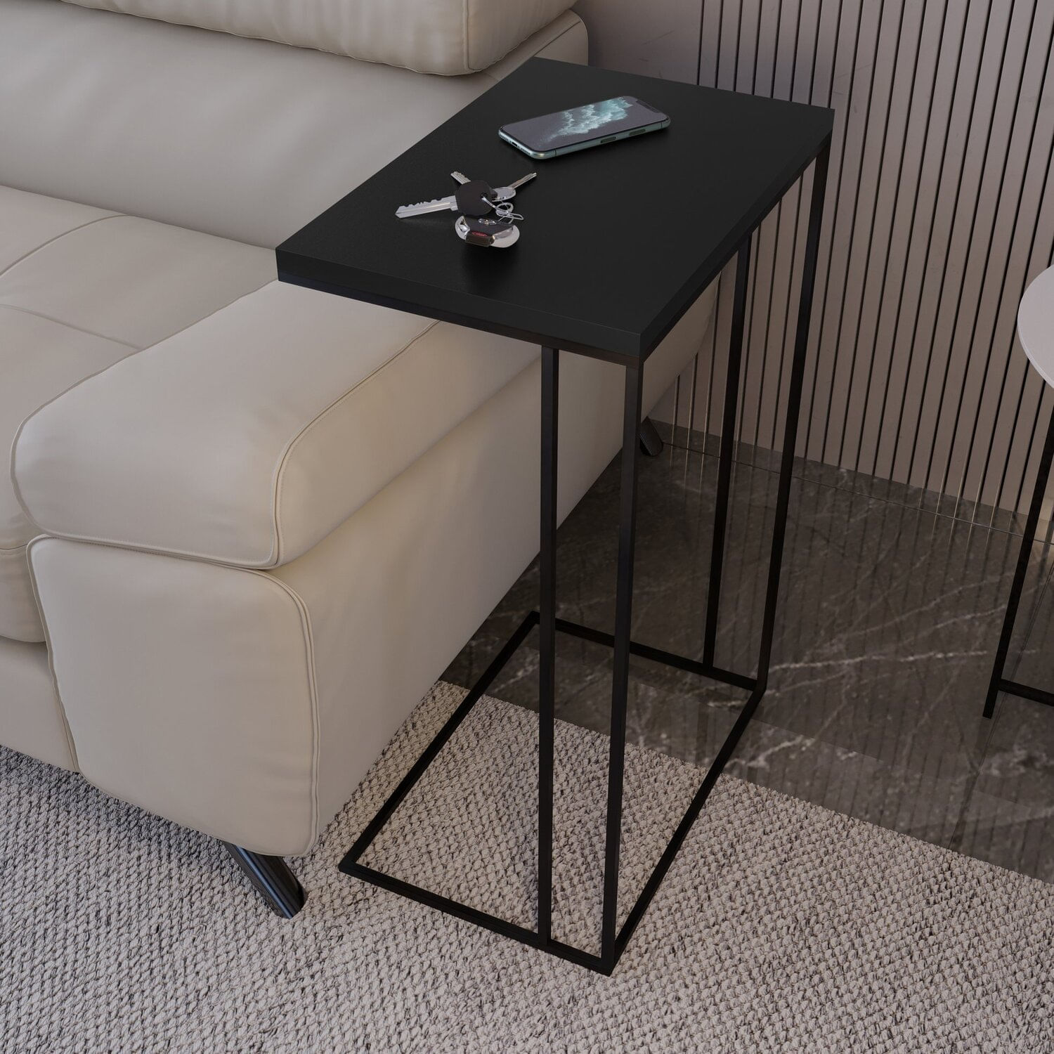 Mesa Lateral Greco 67cm X 45cm X 30cm Preto