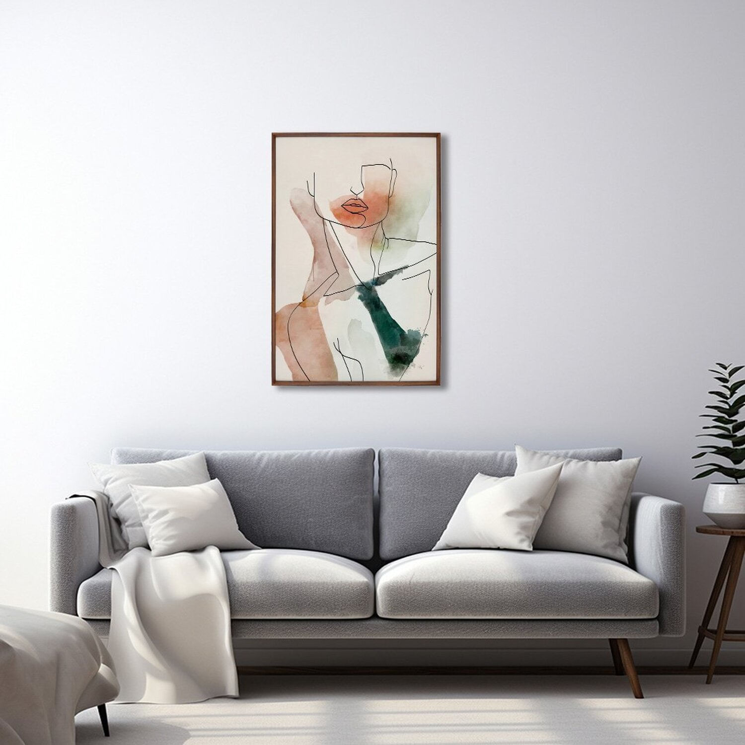 Quadro Decorativo Caricatura Homem Com 1 Tela De Parede Para Escritório Banheiro Hall 60cm X 90cm Com Vidro Marrom