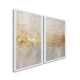 Quadro Decorativo Modelo Rústico Com 2 Telas De Parede Para Sala Quarto Escritório 60cm X 90cm Sem Vidro Branco