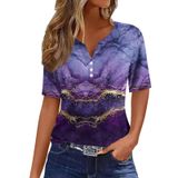 Camisa Feminina Cotecram, Verão 2024, Estampa Boho, Manga Curta