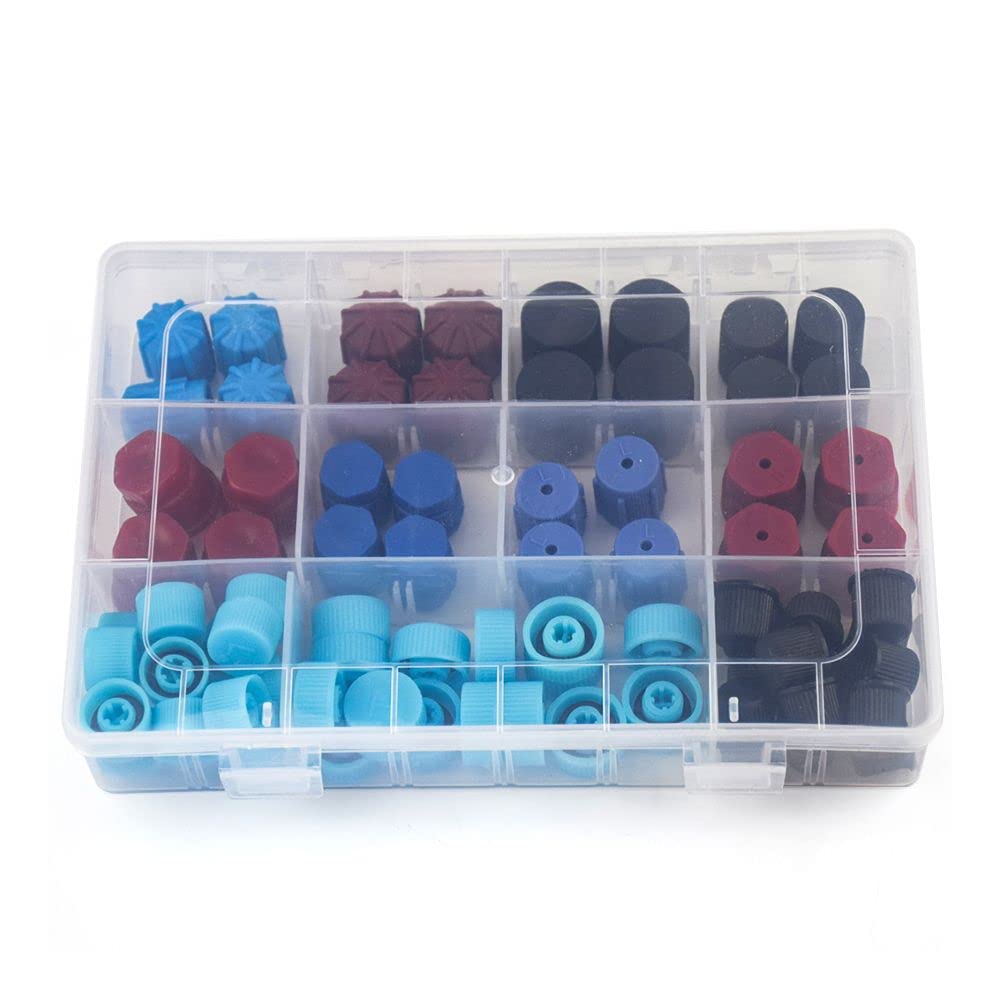 Conjunto De Tampas De Poeira Valve Core Para Sistema Car Auto R134a Ac A/c
