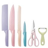 Conjunto De Facas De Cozinha De Cerâmica, 6 Peças, Utensílios De Cor De Bolo