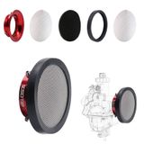 Filtro De Purificador De Ar Carburador Carb Velocity Stack 44 Mm Vermelho
