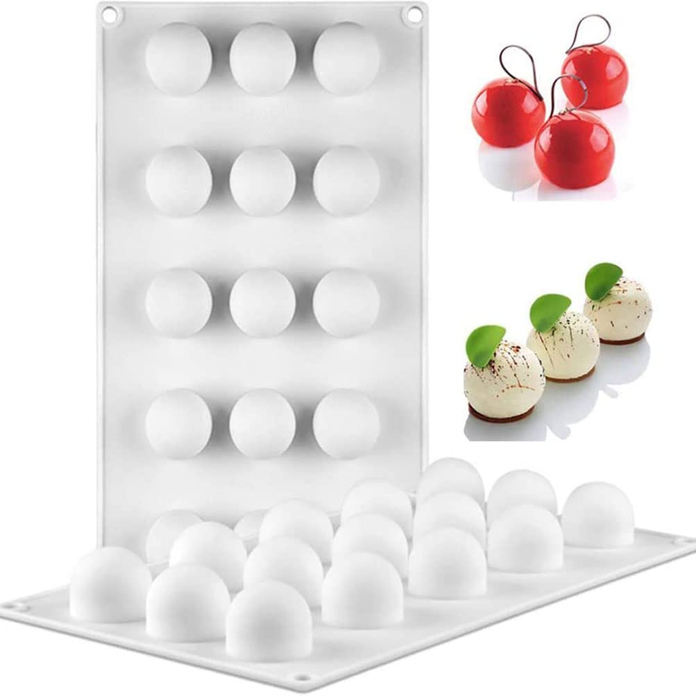 Molde De Silicone Afinsea Com Design De Esfera De 15 Cavidades Para Bolo De Mousse