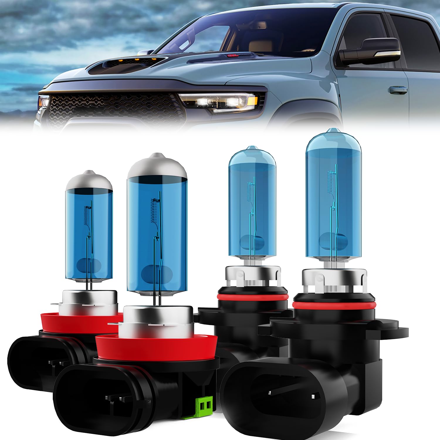 Lâmpadas De Farol Leccibub Compatíveis Com Dodge Ram 2013-2020