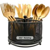 Utensílio Caddy Dysanvica 360° De Metal Rotativo Com 4 Compartimentos