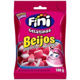 Bala Fini Gelatina Beijo De Morango 80g - Embalagem Com 12 Unidades