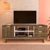 Rack Michigan Artely Com 2 Gavetas E 4 Nichos Para Tvs De Até 65 Polegadas
