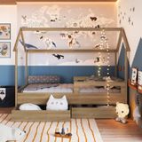 Cama Infantil Montessoriana Com Gavetões Inferiores