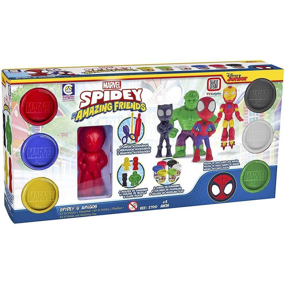 Kit De Moldes E Massinhas Spidey E Amigos Cotiplas