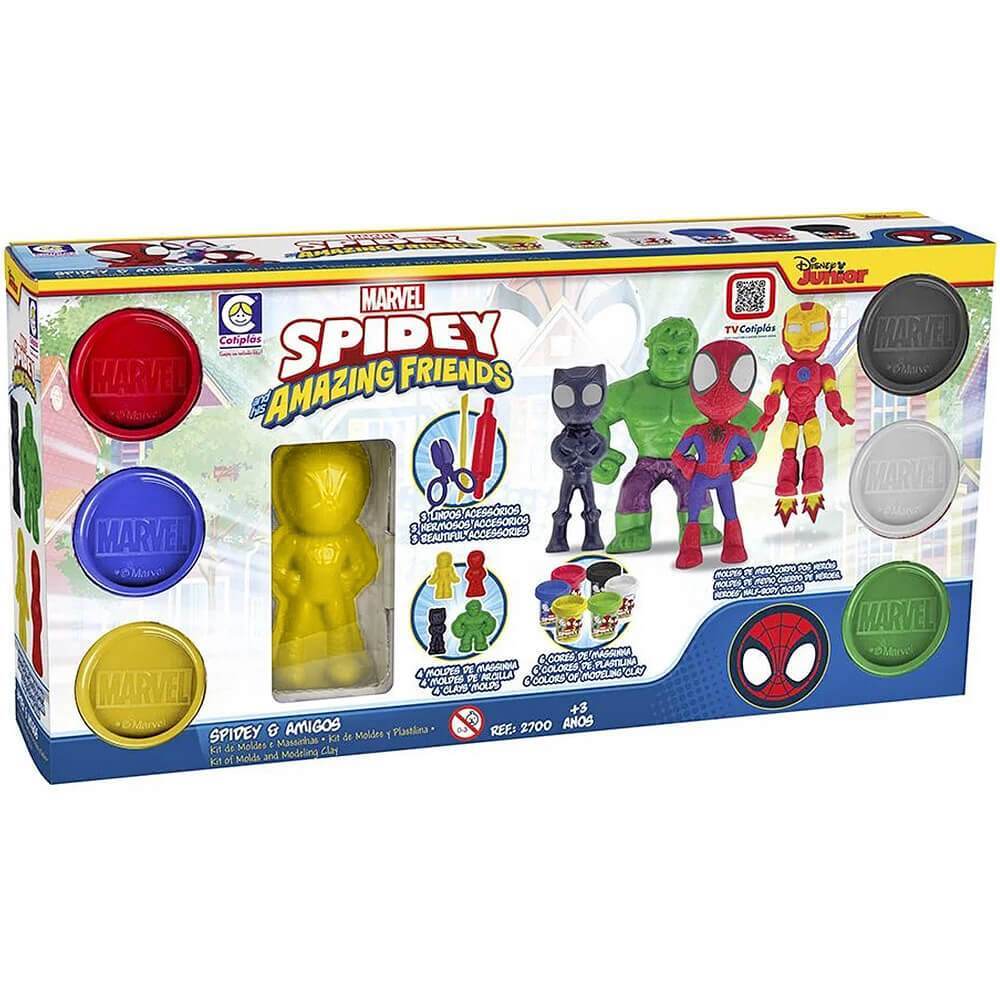 Kit De Moldes E Massinhas Spidey E Amigos Cotiplas