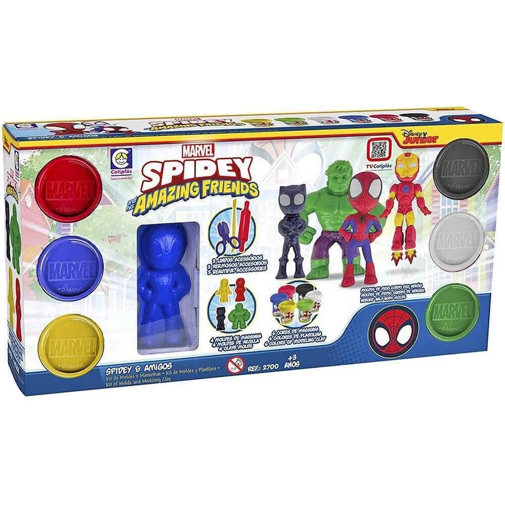Kit De Moldes E Massinhas Spidey E Amigos Cotiplas