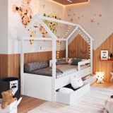 Cama Infantil Montessoriana 2 Gavetões Inferiores 1 Colchão Incluso