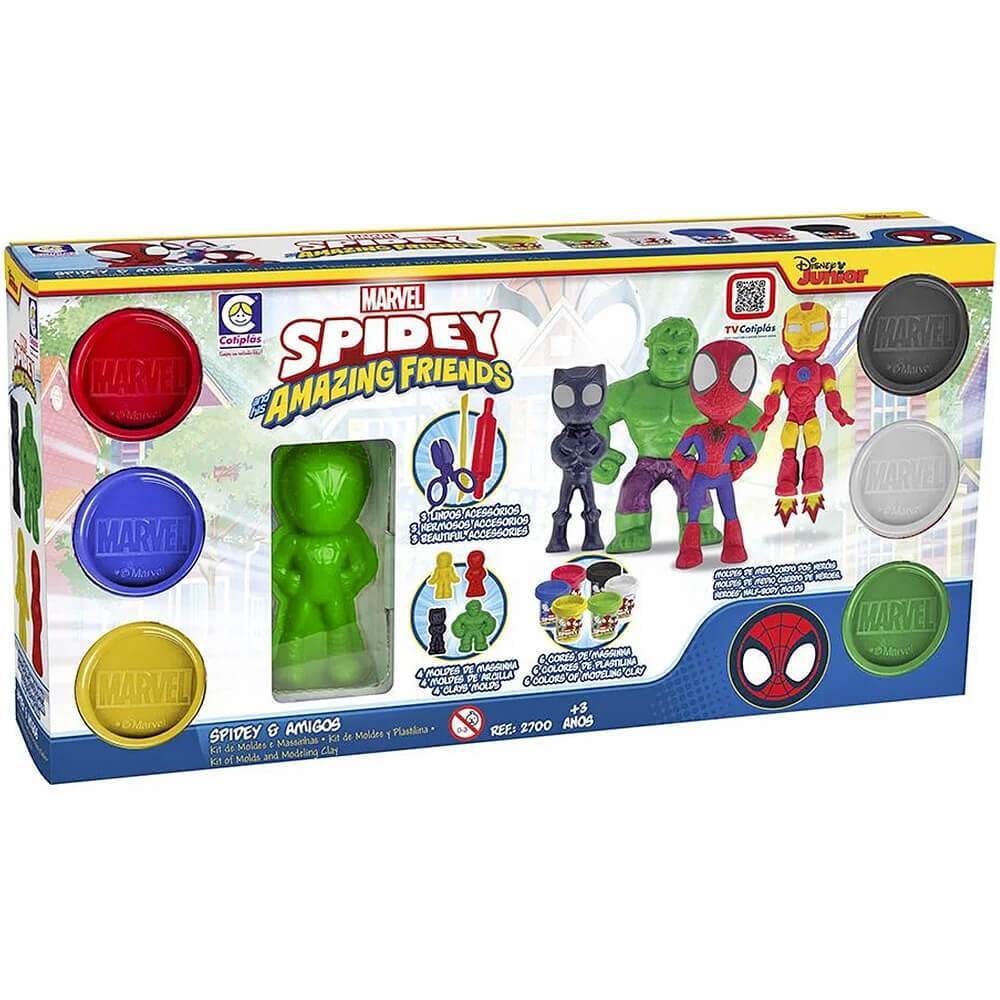 Kit De Moldes E Massinhas Spidey E Amigos Cotiplas