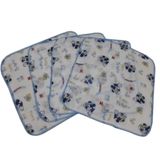 5 Fralda De Boca Disney 33x33 Estampada Com Croche Mickey