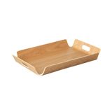 Bandeja Retangular De Bambu Alça 44,5x33,5x4,5cm Paramount