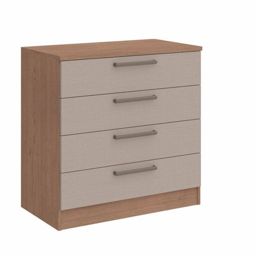 Cômoda Módulo Inferior 4 Gavetas Requinte+ Móveis Castro Macadâmia/duna Line