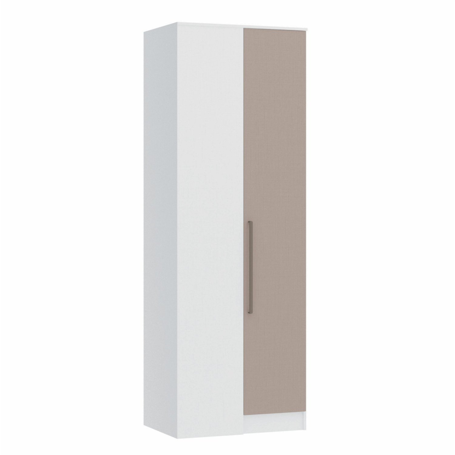 Guarda Roupa Modulado Canto Reto 1 Porta Requinte+ 100% Mdf Branco Line/duna Line