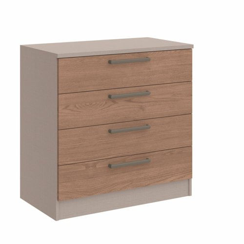 Cômoda Módulo Inferior 4 Gavetas Requinte + Móveis Castro Duna Line/macadâmia