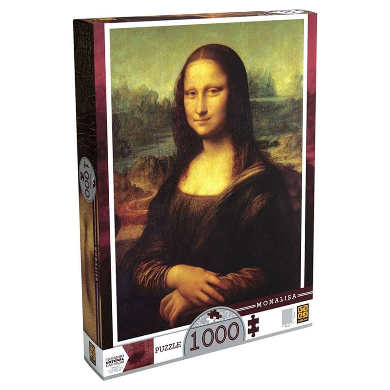 Quebra Cabeça Puzzle 1000 peças Monalisa - Grow