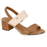 Sandalia Beira Rio Salto Medio Bloco Ref 8379.221.9569 Marrom/bege 039