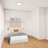 Guarda-roupa Modulado De Canto 10 Portas 6 Peças Hera Cabecasa Madeiramadeira Branco Geada/cinza