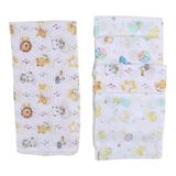 Kit 20 Pano De Boca Fraldinha Estampada 35x35 Comum Neutro