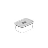 Pote Vidro Hermético Fresh Lock Preto 1,2l